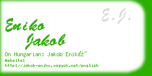 eniko jakob business card